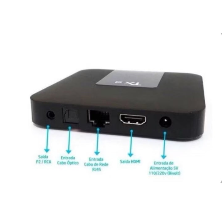 MODELO NOVO 2025 - PROMOÇÃO APARELHO SMART TV TX9 RODA JOGOS EMULEC
